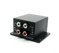 EXTRWORY Car Audio Bass Controller,with for RCA Input/Output Adjustable Gain,And Frequency Black