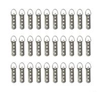 EXTRWORY D-Ring Picture Hangers, 30 Pack Carbon Steel Frame Hanging Kit for Mirror Canvas Wall Clock Heavy Duty 80x17mm Metallic Silver Home Office Decor(30pcs)