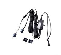 EXTRWORY DC12V 24V Control Switch Sensor Featuring Human Body Touch Hand Sweep and Door Activation,for Home Office Cabinet Lighting Black ABS Material 2 Meter Cable(E)