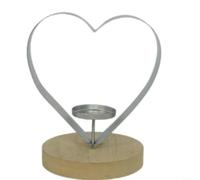 EXTRWORY Decorative Metal Candle Holder Heart Shape Iron Home Décor Silver(Small Trumpet)