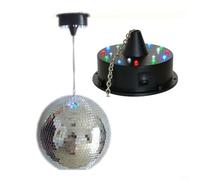 EXTRWORY Disco Ball Motor Adjustable Speed Remote Control LED Lights Black For 6 To 15 Inch Mirror Balls Party Event DJ(ceiling motor)