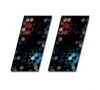 EXTRWORY Door Stickers For Honeycomb Design Car B-Pillar Waterproof Decal DIY Door Post Sticker 19.68x9.84 Inch 2 Pack(C)