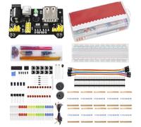EXTRWORY Electronics for Starter Kit,For Arduino R3 with 830-Hole Breadboard, Resistors, LEDs, for JUMPER Wires, Potentiometers,And Sensors