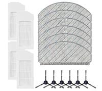 EXTRWORY Filter Mop Cloth Side Brush Kit For Bosch Spotless + BCRD1W BCRC1W And Advanced + BCRD2W BCRC2W, Microfiber Nylon Cleaning Parts For Pet Hair Home(B)