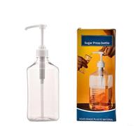 EXTRWORY Food Safe Polypropylene Syrup Dispenser Bottle with Manual Pump for Sauce and Dressing in Bar and Restaurant Setting 1600ml Capacity(1600ML-10CC)