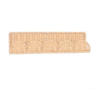 EXTRWORY Hand-Woven Wicker Basket With Handle,Rectangular Storage Basket,Water Hyacinth Woven Basket,Magazine Shelf Basket,Towel Storage Basket