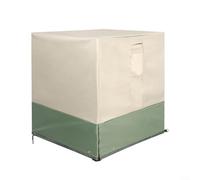 EXTRWORY Heavy Duty AC Unit Cover 600D Oxford Material Breathable Design Prevents for MOLD Secure Fit Buckles for Outdoor Central Air Systems Yard Lawn Care Beige Green 36x36x39 Inch(38 * 38 * 40in)