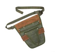 EXTRWORY Heavy Duty Canvas Gardening Tool Belt With 7 Pockets And Adjustable Waist Strap For Organized Storage, Quick Release Design For Men Women Outdoor Yard Work Brown Green