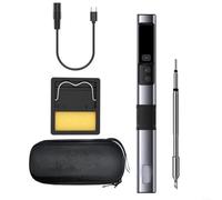 EXTRWORY HS-02A Smart Soldering Iron with 100W PD Type-C Power, 100-450C PID Control, Aluminum Alloy Body for Electronics Repair and DIY Projects