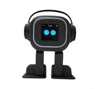 EXTRWORY Interactive AI Robot for COMPANION Featuring Emotionally Engaging Conversations Songs Dance and Display for All Ages White ABS 10x6x14cm(Black)