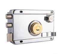 EXTRWORY Iron Anti-Theft Door Lock with Copper Core for Exterior Security, Clean Cold Rolled Steel Hardware for Office Entrance, Silver 120x85mm(open right)