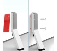EXTRWORY Kick Down Door Stop, Stainless Steel Foot Door Stop With Non-Slip Rubber, No Drilling Self-Adhesive Door Restrictor For Indoor Doors, White