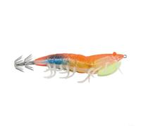 EXTRWORY Luminous Egi Lure Squid Jig 120mm 248g Plastic Shrimp Imitation with Soft Legs and 3D Details for Sea Fishing Octopus Calamar Cuttlefish(Blue)