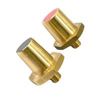 EXTRWORY M6 Battery Terminal Adapter Brass Battery Pole for Lithium Car Batteries M6 Male Thread on Small Head Stake Head Brass Battery Connection Pack of 2