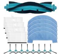 EXTRWORY Main Side Brush Filter Mop Loop Set for Ultenic D10 Robot Vacuum Parts Main Side Brush Filter Wipe Pad Cloth (B)