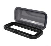 EXTRWORY Marine Stereo Protective Water Resistant Marine Stereo Covers, Smoke Colored Heavy Duty Boat Radio Protector Shield with Flip-up Door & Spring Loaded Release