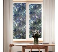 EXTRWORY Mosaic Casement Window Frosted Film Stained Static Cling Glass Sticker Privacy PVC Glue-Free Painted Cellophane Window Sticker 58 x 90 cm (58 x 90 cm)
