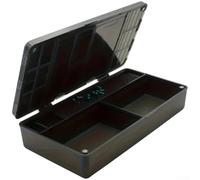 EXTRWORY Multi Fishing Tackle Box With 10Pcs Hair Rig Pins Adjustable Compartments Magnetic Closure For Carp Green 25X13.5x6cm