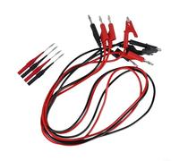 EXTRWORY Multimeter Test Probes and Cables with Nickel Plated Copper Tips,for Multimeter Automotive Electronics Red Black 100cm Length