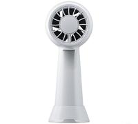 EXTRWORY Portable Handheld Fans With LED Display, 6 Speeds Turbo Airflow Rechargeable Compact For MINI Cooling For Office Dorm Travel Outdoor Use(White)