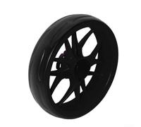 EXTRWORY Push-Pull Golf Cart Wheel 10mm Axle Replacement EVA Foam Trolley Wheel 255mm Diameter For Golf Accessories Black(Black)