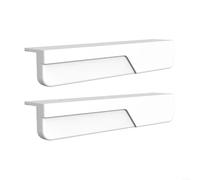 EXTRWORY Silicone Cabinet Foot Pulls Touchless Door Handles for Kitchen Trash Drawer Hands Operation Hygienic Design Black Gray White 2 Pack Home Office(White)