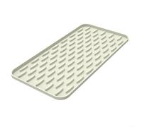 EXTRWORY Silicone Coffee Mat with Concave Convex Design for Drip Protection Soft Clean Draining Tray for Office Camping Grey 395x19cm(white)
