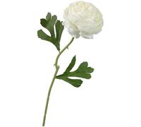 EXTRWORY Silk Cloth Artificial Peony Flower Single Stem Lifelike Petals Flexible Wire for Wedding Home Office Holiday Decor 38x8cm Assorted Colors(White)