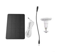 EXTRWORY Solar Panel For Security Camera 4W 5V Charging Kit With 3Meters Cable And 360 Degree Adjustable Mount Outdoor Use (White)