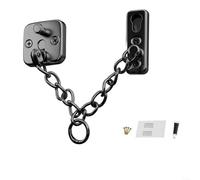 EXTRWORY Stainless Steel Anti-Theft Door Chain Lock with Polished Finish, Security Bolt for Home Entrance Protection, Easy for SURFACE Mount Installation Kit, Silver(black)