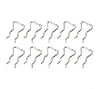 EXTRWORY Stainless Steel Diesel Fuel Injector Clips Oil Return Pipe Circlips For Bosch Common Rail System 10 Pack 10.5x7.5x1.4mm Silver