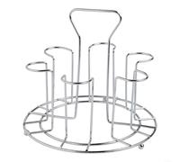 EXTRWORY Stainless Steel Drain Cup Rack for Glass Storage, Upside Down Drying Holder with 6-8 Slots, Space Saving Design for Kitchen Bar Counter Home Organization(6-bit)