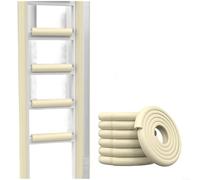 EXTRWORY Stair Step Mats 4m Soft Sponge Anti-Collision Strips Foam Pads for Bunk Bed Ladder Furniture Edges Child Safety White Pink Grey Blue Green(white)