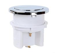 EXTRWORY Toilet Push Button Flush System Replacement Part,Twin Hose Toilet Push Button Dual Flush Air Type Pneumatic Chrome Plated Dual Flush Button,For Dual Flush Concealed Toilet Cisterns(Silver)