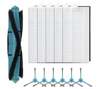 EXTRWORY Vacuum Cleaner Main Side Brush Filter Set with Main Brush Filter Side Brushes for Conga 7490 Immortal Replacement Accessories