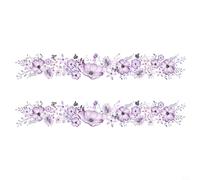 EXTRWORY Waist Line Wall Stickers Purple Floral Vine Skirting Wall Waist Line for Home DIY Decorative