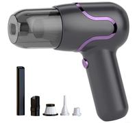 EXTRWORY Wireless Handheld Vacuum Cleaner 3300Pa Suction With Blow Function, 5 Nozzles For Car Home Keyboard Cleaning, Rechargeable Portable Dust Blower(Black Purple)