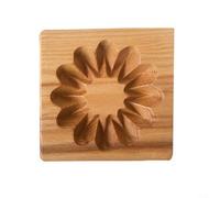 EXTRWORY Wooden Cookie Cutters Made of Wood Biscuit Press 3D Cake Embossing, Bakery Gadgets for Shortbread Cookies Made of Wood (Snowflake)