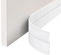 EXTSUD 2 Pack Adhesive Under Door Sweep Weather Stripping Soundproof Rubber Bottom Seal Strip Draft Stopper Draught Excluder, 100x5cm (White)