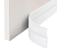 EXTSUD Adhesive Under Door Sweep Weather Stripping Soundproof Rubber Bottom Seal Strip Draft Stopper Draught Excluder, 39" Length x 2" Width (1M White)