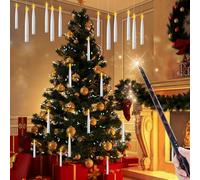 EXTSUD LED Floating Candles with Remote Control Magic Wand - Battery Operated Hanging Candles with Flickering Flame for Halloween, Christmas and Wedding Decorations - Pack of 12