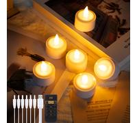EXTSUD Rechargeable LED Tea Lights | 6 Pack Electric LED