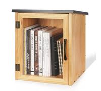 Exttlliy Outdoor Library Outdoor Book Box Storage Small Wooden Cabinet Little Literature Box for Neighborhoods Community and Schools Sharing Books, Flyers, Newspapers, Food and Art (A)