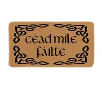 EXUQO Irish Saying Door Mat,Cead Mile Failte,Welcome Door Mat Indoor Entrance for Home Patio Kitchen Living Room Bedroom Bathroom Porch,30x16 Inch