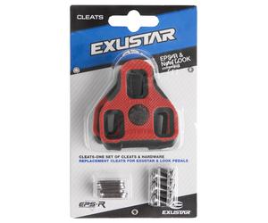 Exustar Cleat Set for EPS-R & Look Keo - Anti-Slip - Red - 7⁰ Float - E-ARC11+
