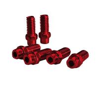 EXUSTAR Pins Pedal KIT 4mm in Aluminium Red - 40 Pieces