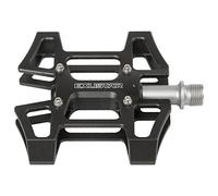Exustar Unisex Adult Light E-PC915 Flat Pedal, Aluminium Body, Sealed Cnc Crmo Axle - black,