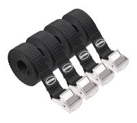 EXVITAL Lashing Straps with Cam Buckles Tie Down Straps 48" x 0.75" Adjustable Cinch Straps for Motorcycle Cargo Kayak Luggage Black 4 Pack