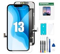 EXW for iPhone 13 Screen Replacement HD LCD 6.1" Display and 3D Touch Digitizer Assembly with Repair Tools, Waterproof Tape, Screen Protector, and True Tone