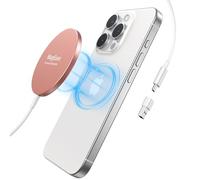 EXW Wireless Charger for MagSafe Charger Apple, 15W Fast Compatible with Magnet Wireless Charging Pad for iPhone 17/16/15/14/13/12 Series and Airpods 4/3/2/Pro/Pro 2/Pro 3(Orange)